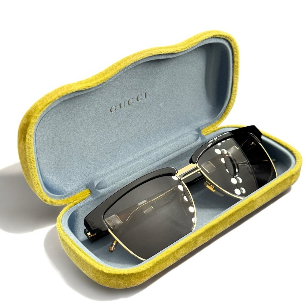 Gucci Sunglasses Black, Tortoiseshell, Gold Sunglasses